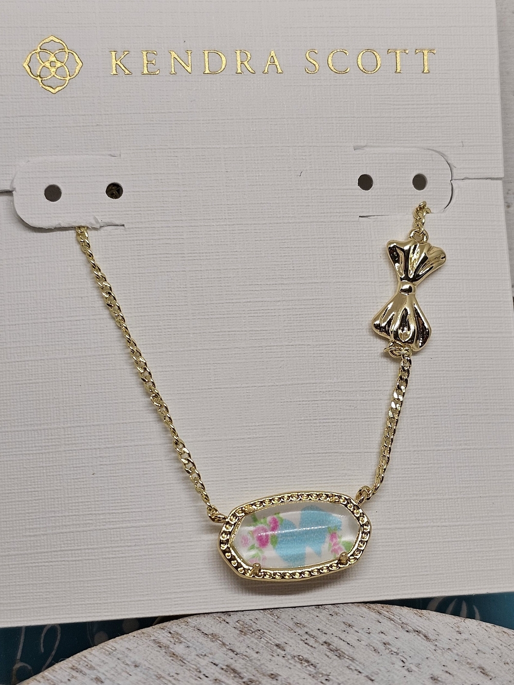 Kendra Scott x LoveShackFancy Elle Floral Bow Necklace